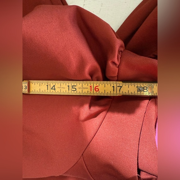 Betsey Johnson Womens Side Slit
Long Maxi Dress Burnt Orange Puff Sleeve LARGE - Picture 8 of 12